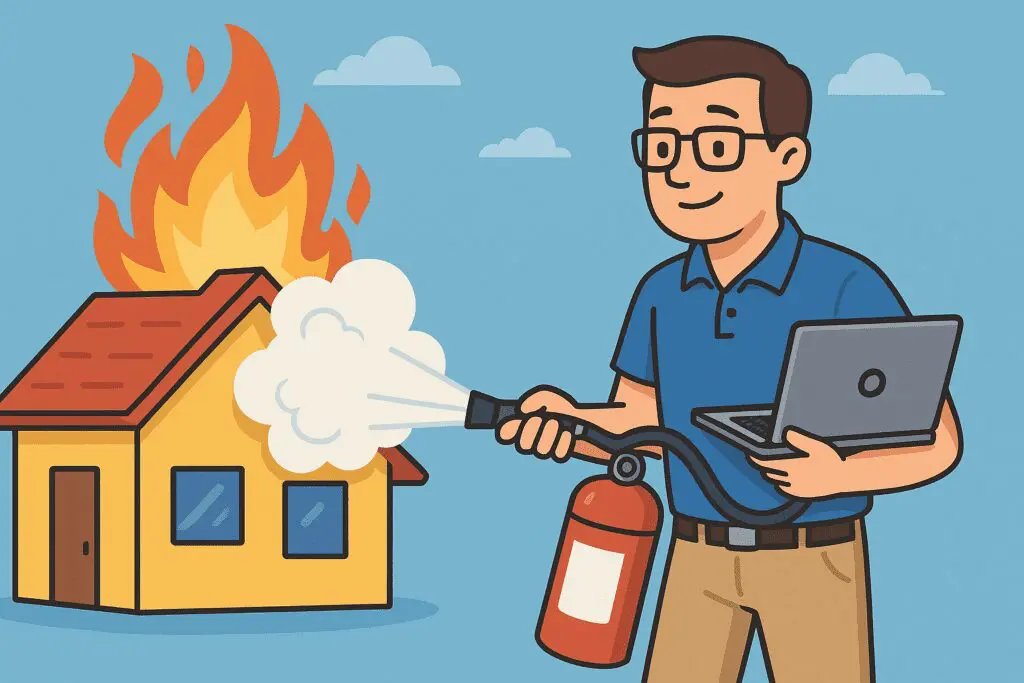 IT specialist "Putting Out a Fire"