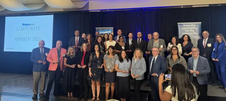 Honorees on stage at the 2026 Long Island Business News Corporate Citizenship Awards at Crest Hollow Country Club