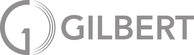 The Gilbert logo, supported by Flexible IT's technology solutions for experiential marketing agencies.