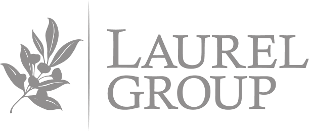 The Laurel Group logo, supported by Flexible IT's technology solutions for landscape design companies