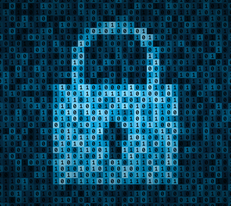 lock made out of binary code to signify digital cyber security