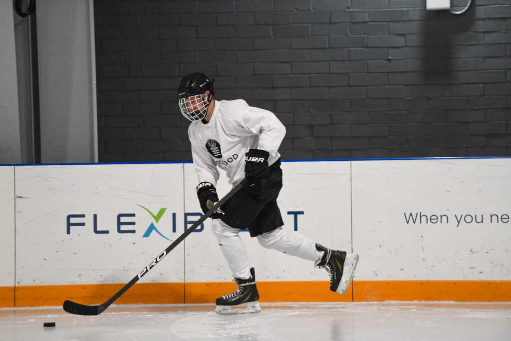 Hockey player at the Flexible Arena