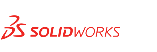 Red SOLIDWORKS logo with stylized "DS" initials on a white background.