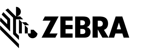 The image shows the word "ZEBRA" in bold black letters, with a stylized zebra head made of black and white stripes to the left of the text.